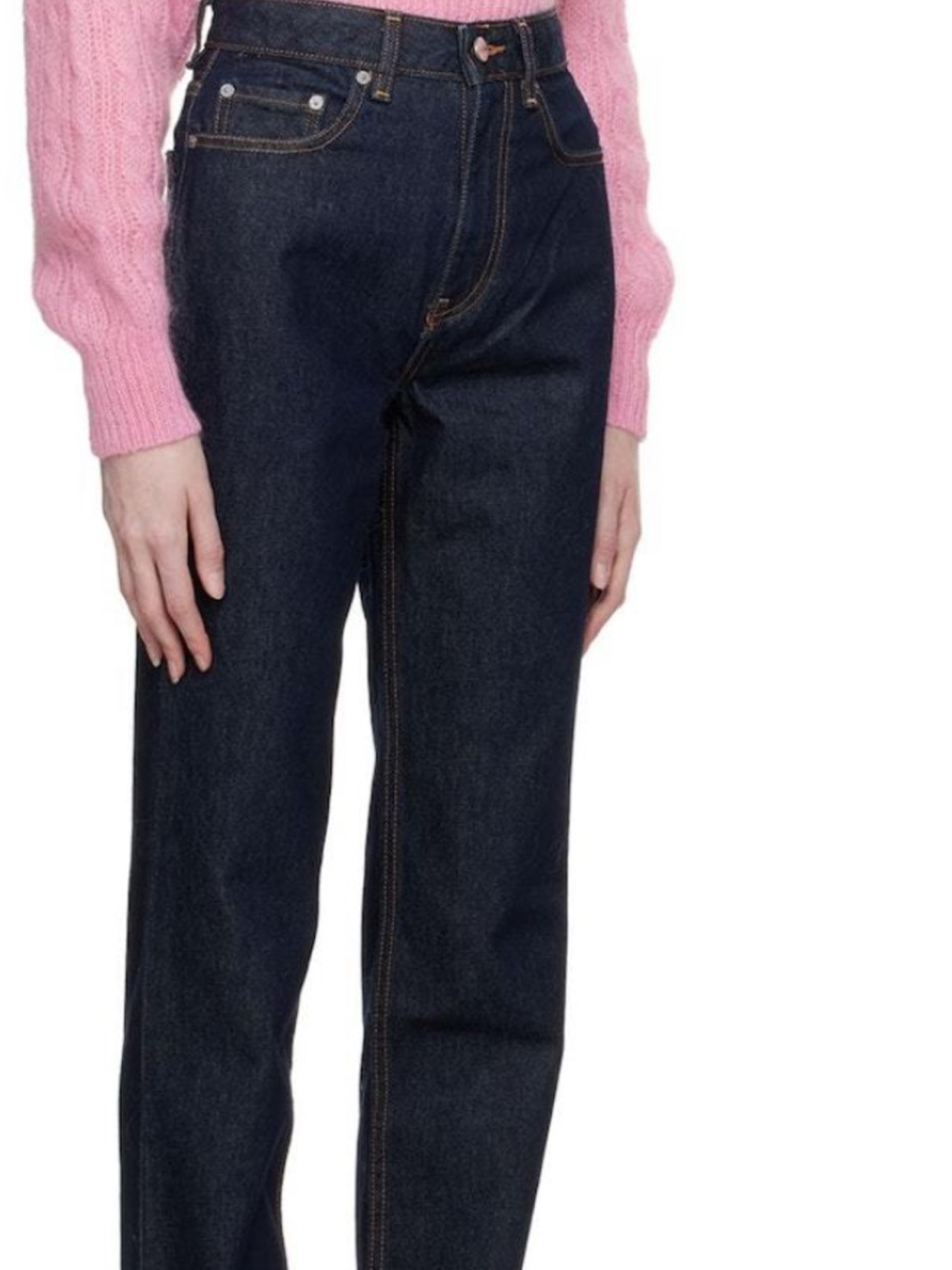 Ganni Women’s Dark Indigo Swigy Straight Jeans Sz 28